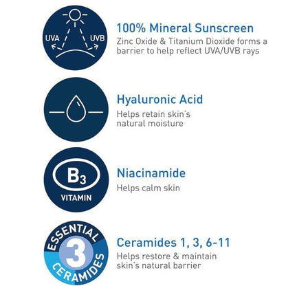 Cerave Hydrating Mineral Sunscreen Spf 50 | 100 Ml – Cerave Hydrating Sunblock | Broad Spectrum Spf 50